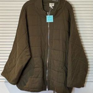 Mindy Mae's Market 2X Below Zero Quilted Jacket / Olive